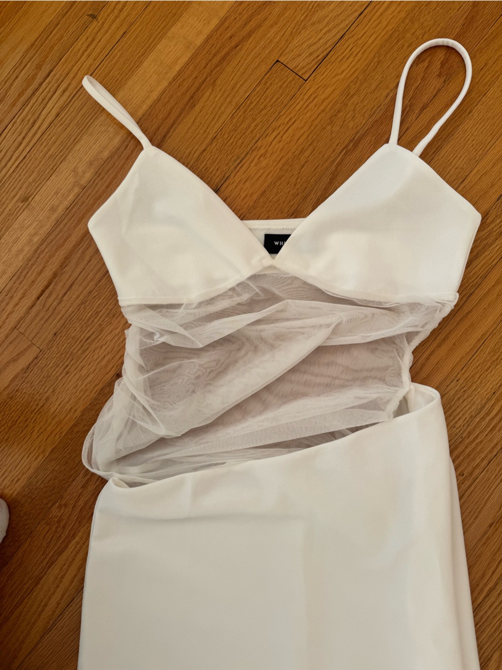 White fox white Maxi Dress with back slit